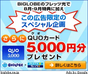 BIGLOBE FLET'S Hikari Campaign-2