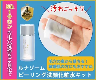No.1 salon pores at home Lunazome peeling facial cleansing lotion kit