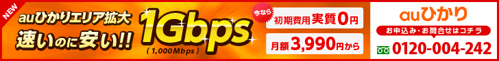 au HIKARI Fast but cheap 1Gbps