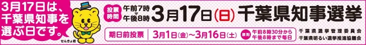 March 17 (Sun) Chiba Prefectural Gubernatorial Election