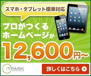  ITPARK Professional homepage for 12,600 yen?