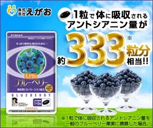 The amount of anthocyanin absorbed by the body in one capsule is equivalent to about 333 capsules!