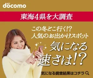  A large survey of 4 prefectures in Tokai, Japan. NTT docomo