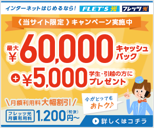  Up to 60,000 cash back FLET'S Hikari