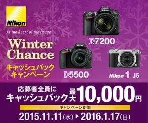 Winter Chance Cash Back Campaign Nikon