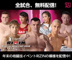  All matches, free delivery! RIZIN FIGHTING WORLD GP 2016