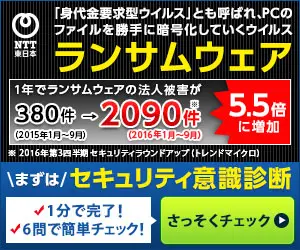 Ransomware: Security Awareness Assessment NTT East