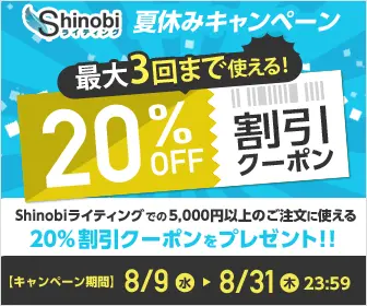 20% OFF discount coupon for Shinobi Writing!